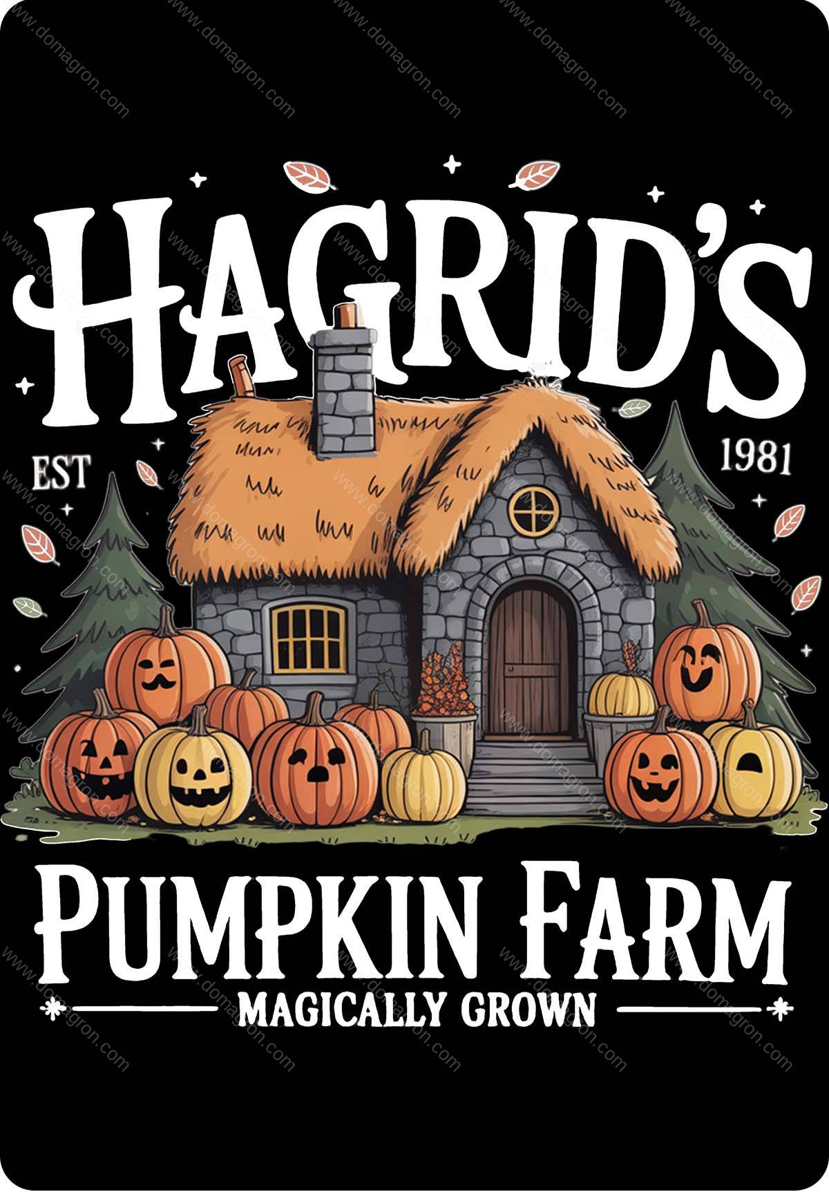 Hagrid's Pumpkin Farm Halloween Metal Photo H-1211