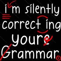 I'm Silently Correcting Your Grammar Teacher Metal Photo F-1255