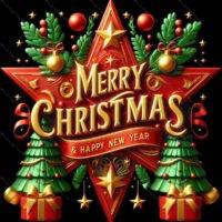 Merry Christmas Metal Photo H-1240