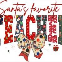 Santa's Favorite Teacher Metal Photo F-1226