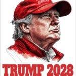 Trump 2028 Make America Great Forever Metal Photo T-1207