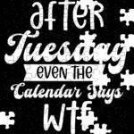 After Tuesday Even The Calendar Says Sarcastic Jigsaw Puzzle S-1221