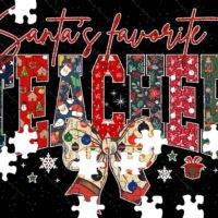 Santa's Favorite Teacher Jigsaw Puzzle F-1226