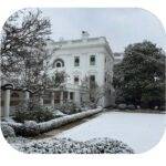 Snow Covered Whitehouse Mouse Pad
