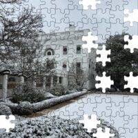 Snow Covered Whitehouse Jigsaw Puzzle