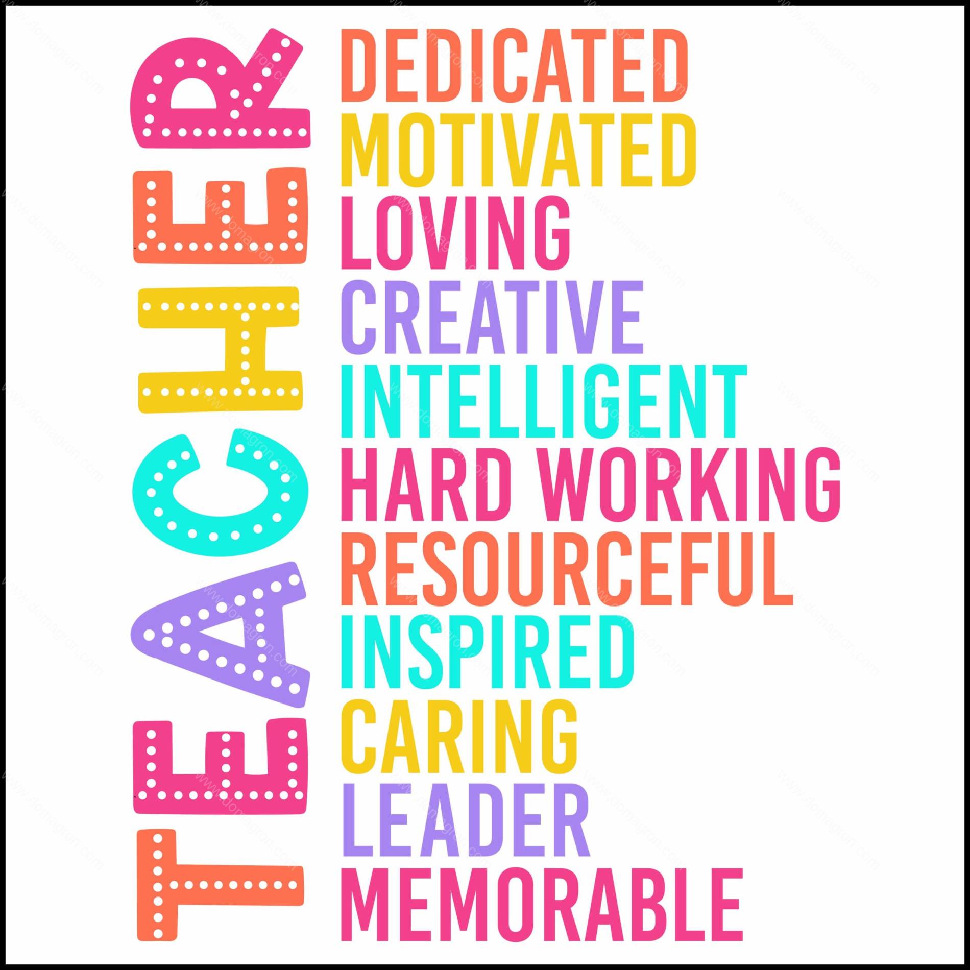 Traits Of A Teacher Direct to Film (DTF) Heat Transfer F-1313