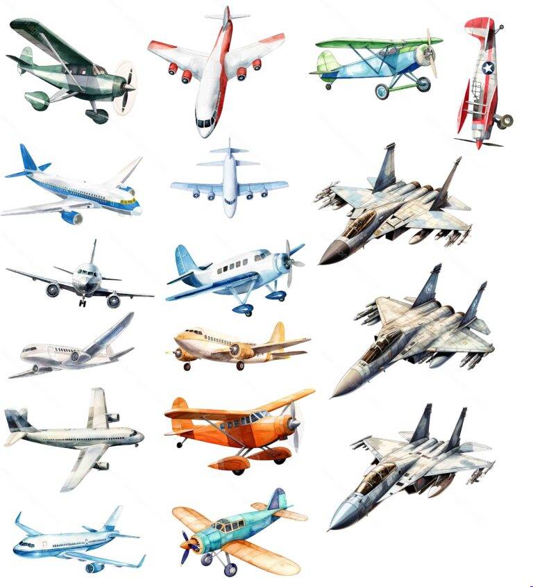 DTFForms Create Your Own Collage Shirt With Shapes - Aircraft Collection Direct to Film (DTF) Heat Transfer