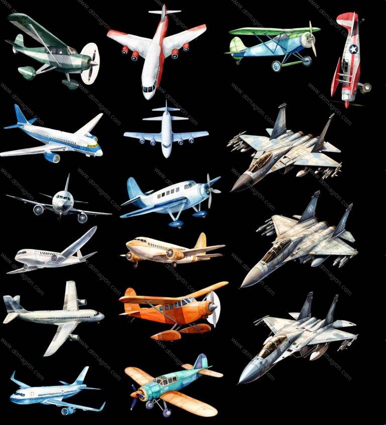 DTFForms Create Your Own Collage Shirt With Shapes - Aircraft Collection Direct to Film (DTF) Heat Transfer