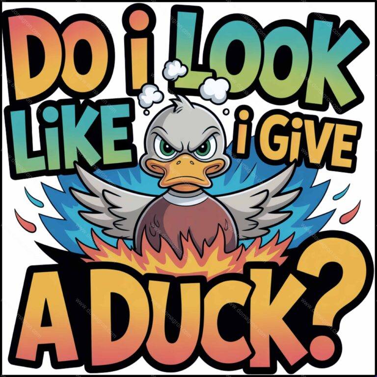 Do I Look Like I Give A Duck? Direct to Film (DTF) Heat Transfer S-1267