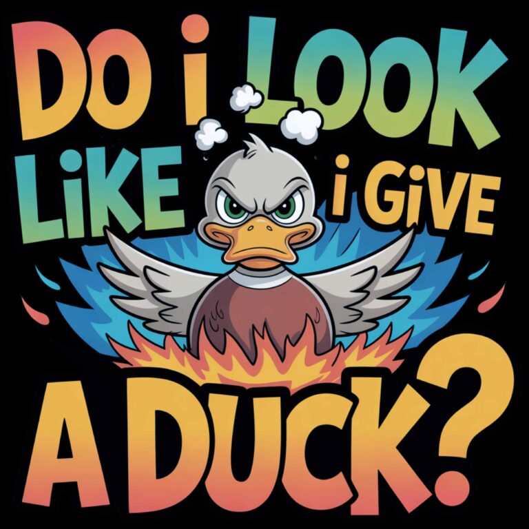 Do I Look Like I Give A Duck? Direct to Film (DTF) Heat Transfer S-1267