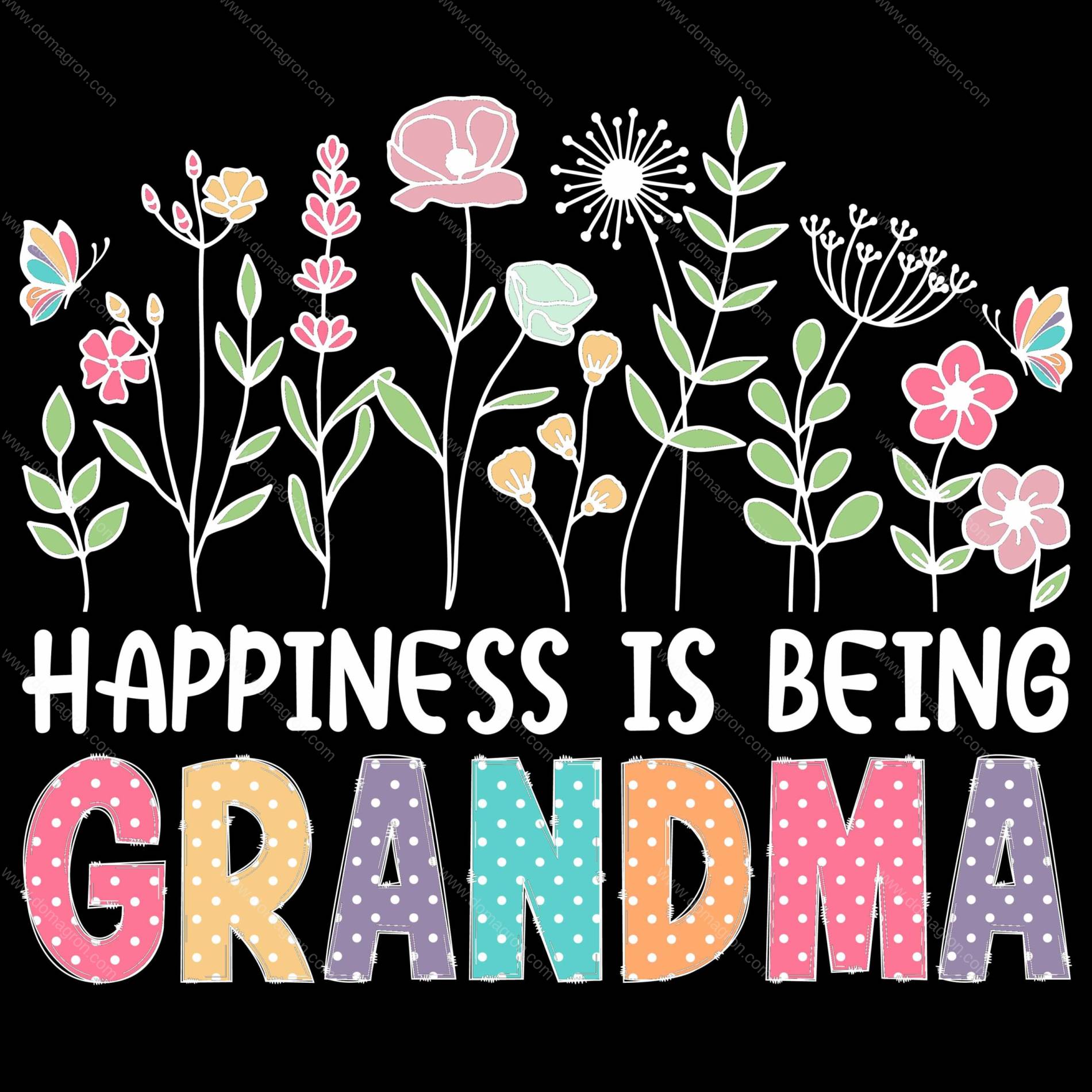 Happiness Is Being Grandma Direct to Film (DTF) Heat Transfer F-1274