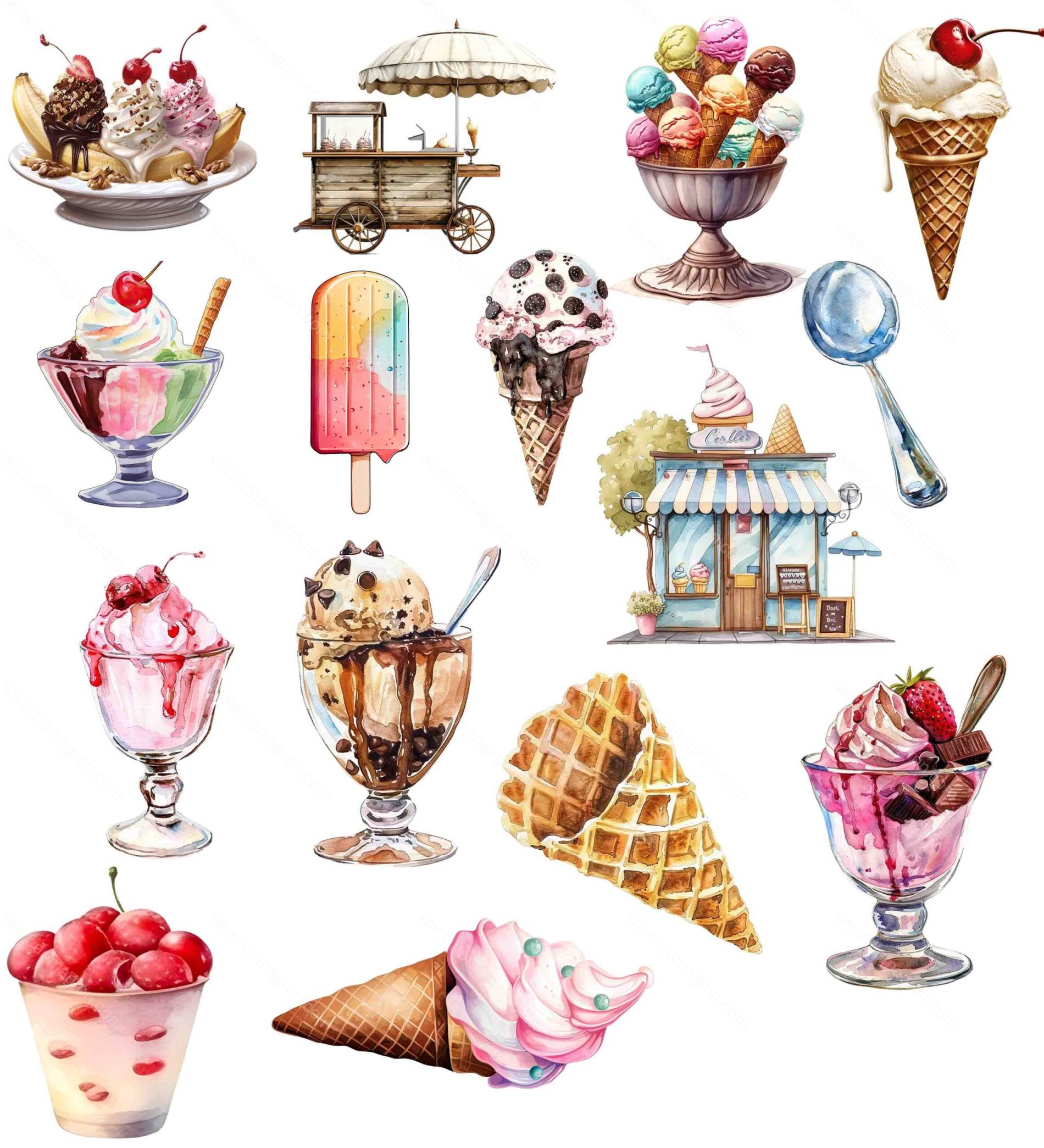 DTFForms Create Your Own Collage Shirt With Shapes - Ice Cream Collection Direct to Film (DTF) Heat Transfer