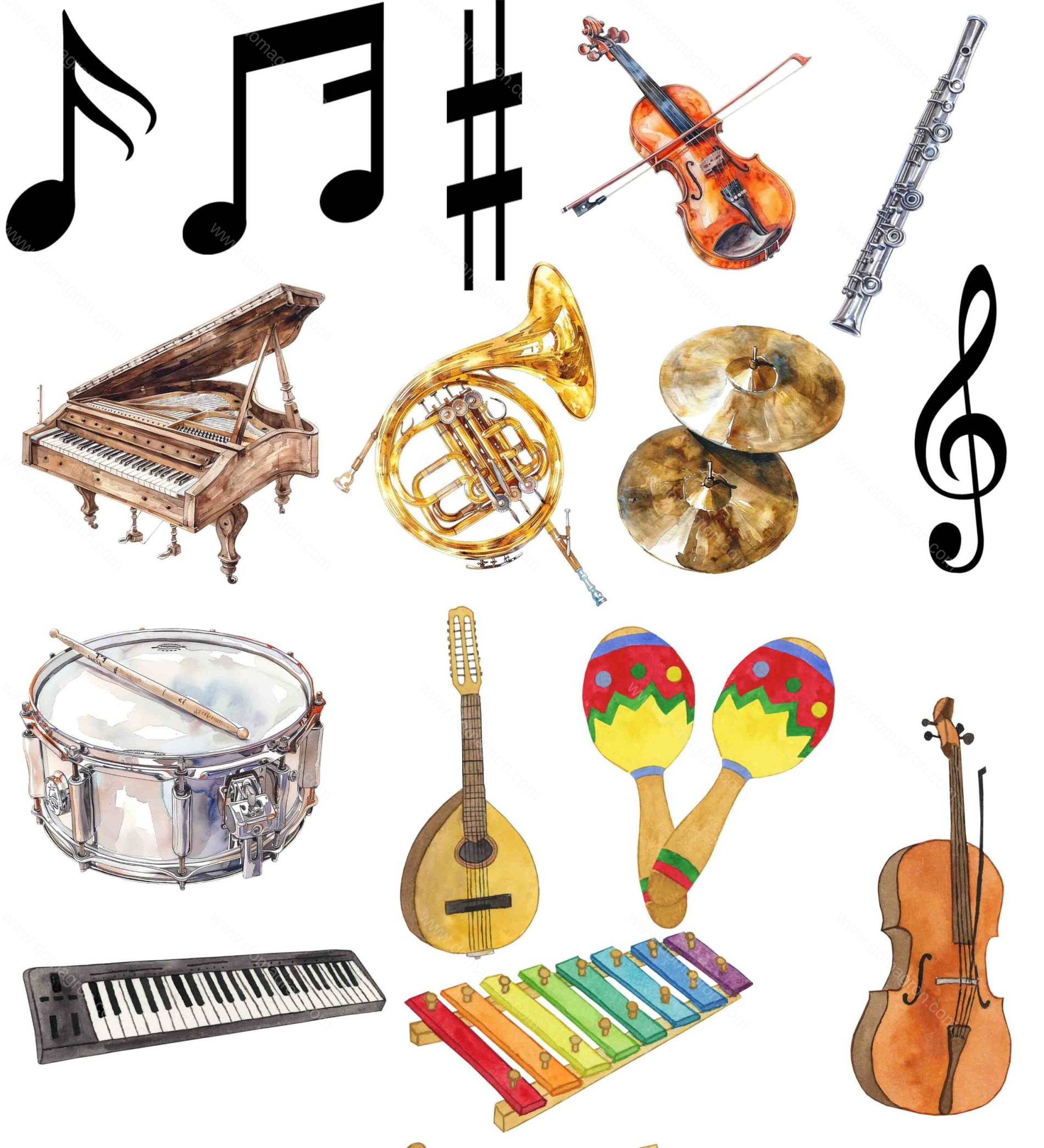 DTFForms Create Your Own Collage Shirt With Shapes - Music Collection Direct to Film (DTF) Heat Transfer (Copy)