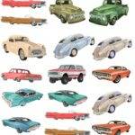 DTFForms Create Your Own Collage Shirt With Shapes - Vintage Cars Collection Direct to Film (DTF) Heat Transfer