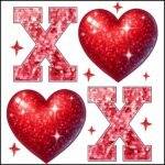 XOXO Valentine's Day Direct to Film (DTF) Heat Transfer H-1279