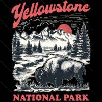 Yellowstone National Park Direct to Film (DTF) Heat Transfer K-1277