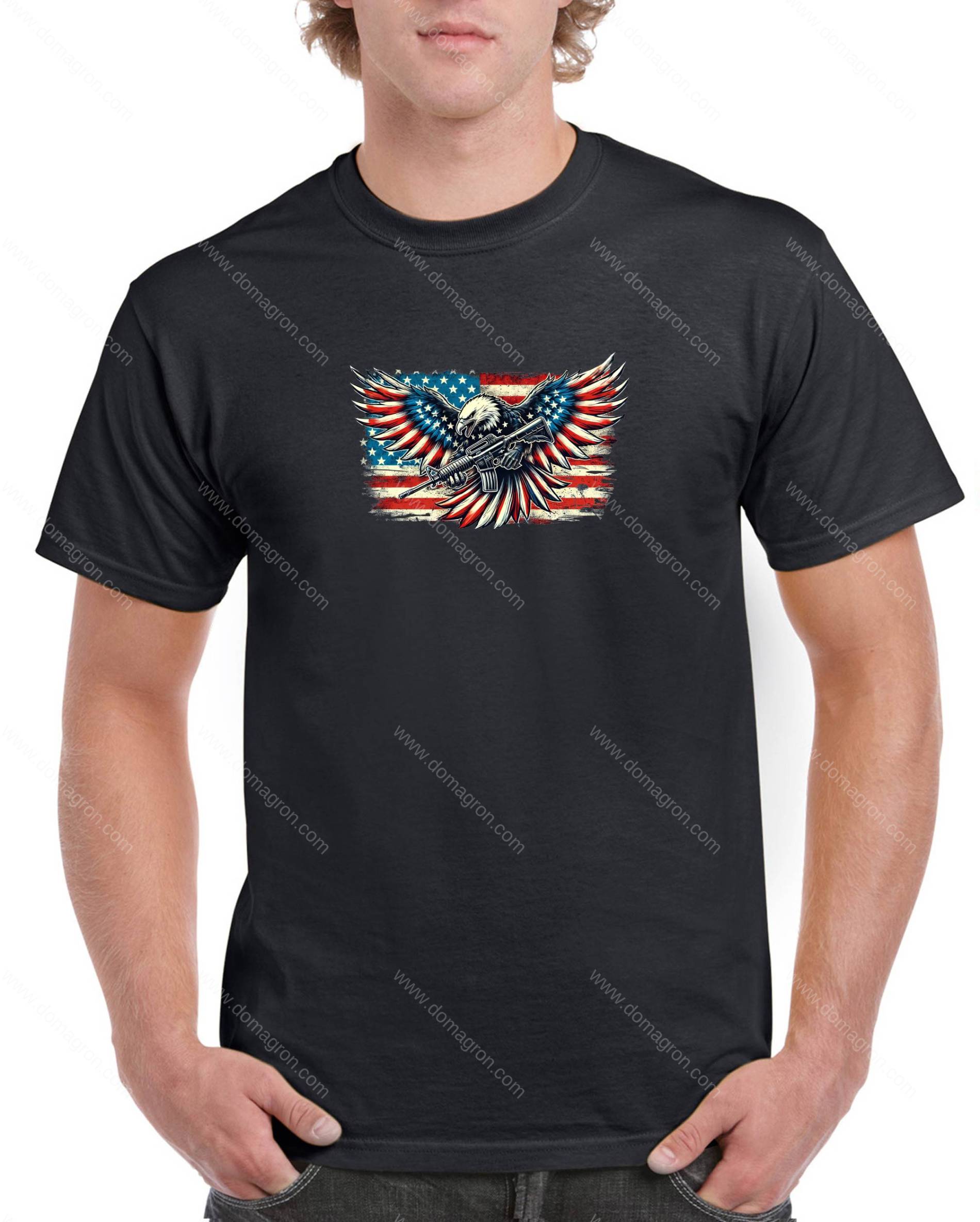 Patriotic Eagle With Flag Shirt U-1306