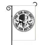 Pro Gun Anti Idiot Garden Flag N-1309