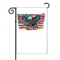 Patriotic Eagle With Flag Garden Flag U-1306