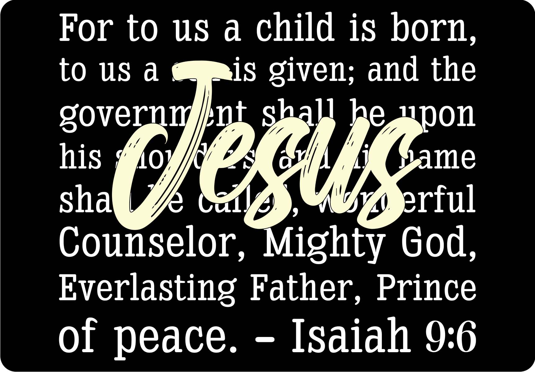 Isaiah 9:6 Metal Photo I-1324