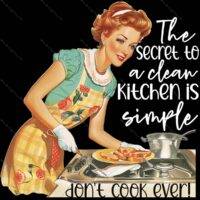The Secret To A Clean Kitchen Metal Photo S-1312