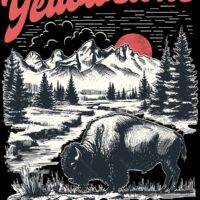 Yellowstone National Park Metal Photo K-1277