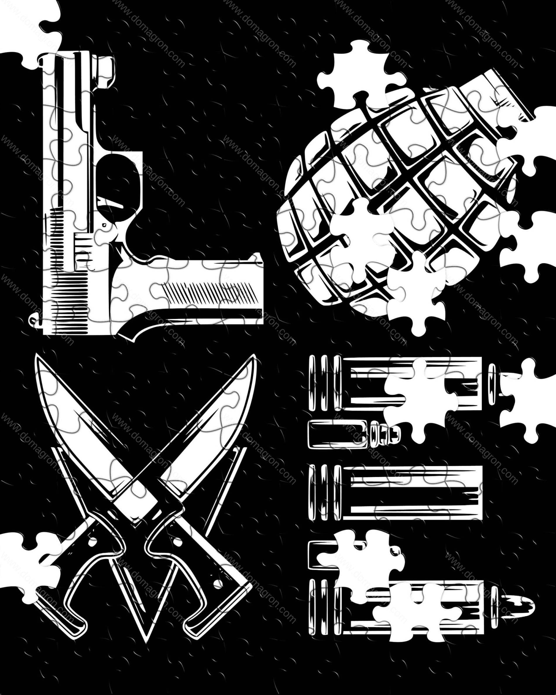 Second Amendment 2A Love Jigsaw Puzzle N-1322