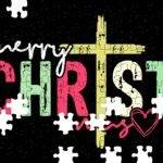 Merry Christmas Cross Jigsaw Puzzle H-1310