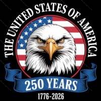 America 250 Bald Eagle Direct to Film (DTF) Heat Transfer U-1414