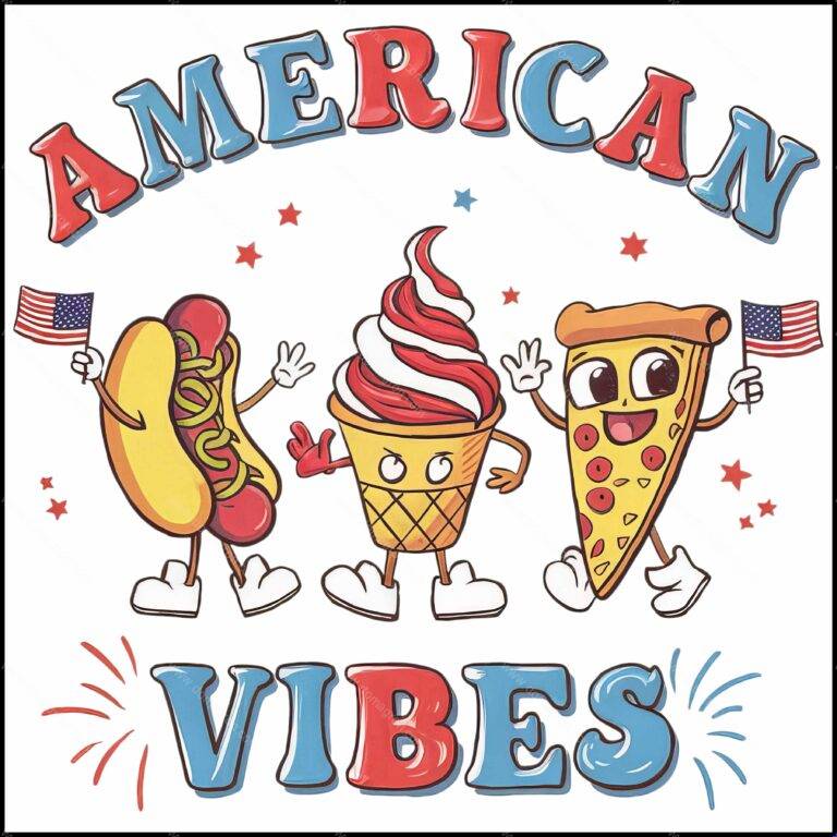American Vibes Patriotic Celebration Direct to Film (DTF) Heat Transfer U-1404