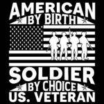 American By Birth Veteran Direct to Film (DTF) Heat Transfer V-1416