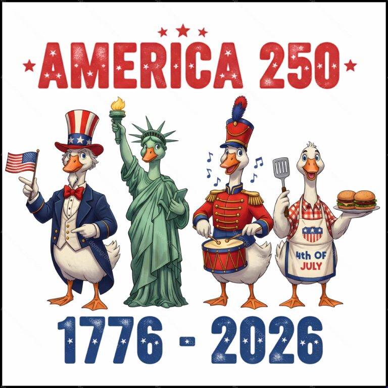 America 250 Patriotic Geese Direct to Film (DTF) Heat Transfer U-1366