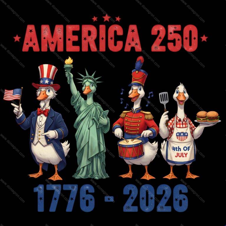 America 250 Patriotic Geese Direct to Film (DTF) Heat Transfer U-1366