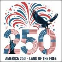 America 250 Land Of The Free Direct to Film (DTF) Heat Transfer U-1372