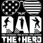 Dad The Hero Direct to Film (DTF) Heat Transfer V-1422