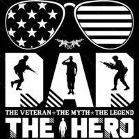 Dad The Hero Direct to Film (DTF) Heat Transfer V-1422