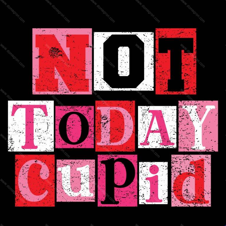 Not Today Cupid Direct to Film (DTF) Heat Transfer H-1368