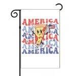 Patriotic America Pizza Guy Garden Flag U-1410