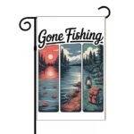 Gone Fishing Garden Flag H-1385