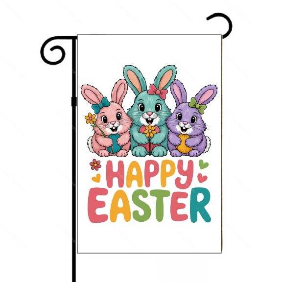 Happy Easter Bunny Garden Flag F-1412