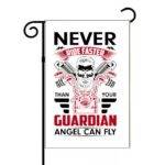 Never Ride Faster Than Your Guardian Angel Can Fly Garden Flag S-1391