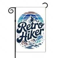 Retro Hiker Garden Flag O-1420