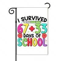 I Survived 100 Days Of School Garden Flag F-1417