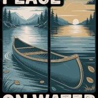 Peace On Water Inspirational Fishing Metal Photo H-1382