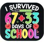 I Survived 100 Days Of School Mouse Pad F-1417