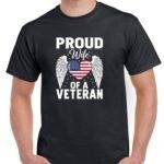 Proud Wife Of A Veteran Shirt V-1390