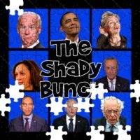 The Shady Bunch - Biden, Clinton, Harris, Jeffries, Obama, Sanders, Schumer, Walz Jigsaw Puzzle P-1378