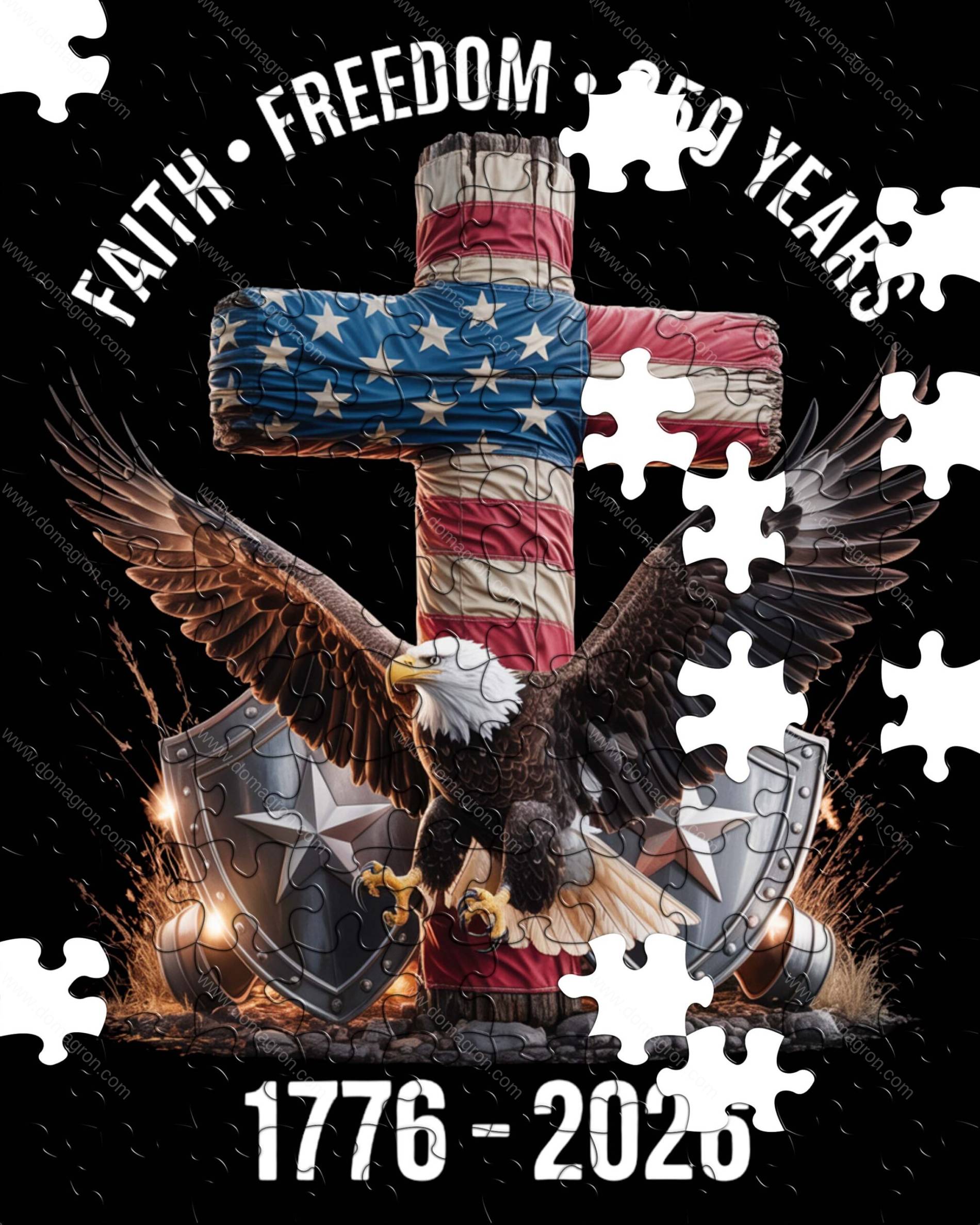 Faith Freedom 250 Years America 250 Jigsaw Puzzle U-1363