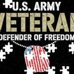 US Army Veteran Defender Of Freedom Jigsaw Puzzle V-1399