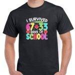 I Survived 100 Days Of School Shirt F-1417